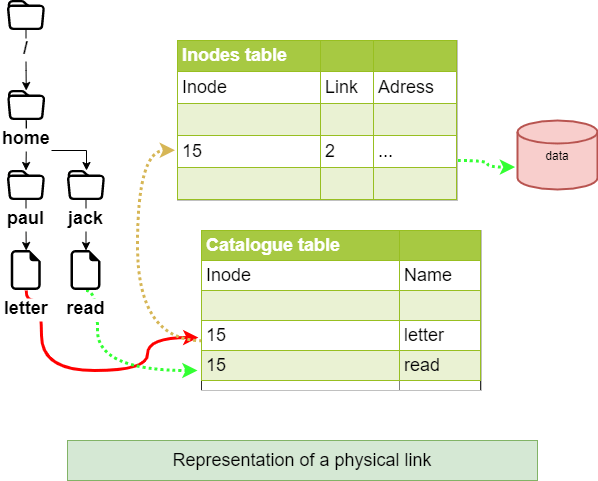 Representation of a physical link